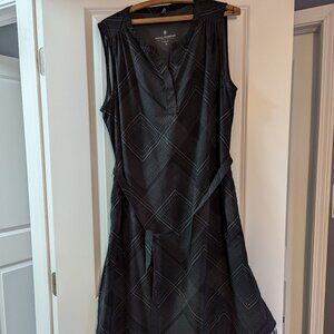 Royal Robbins Women's Spotless Traveler Tank Dress - Black/Gray Size XL